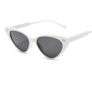 CAT EYE VINTAGE RETRO STYLE SUNGLASSES UV White